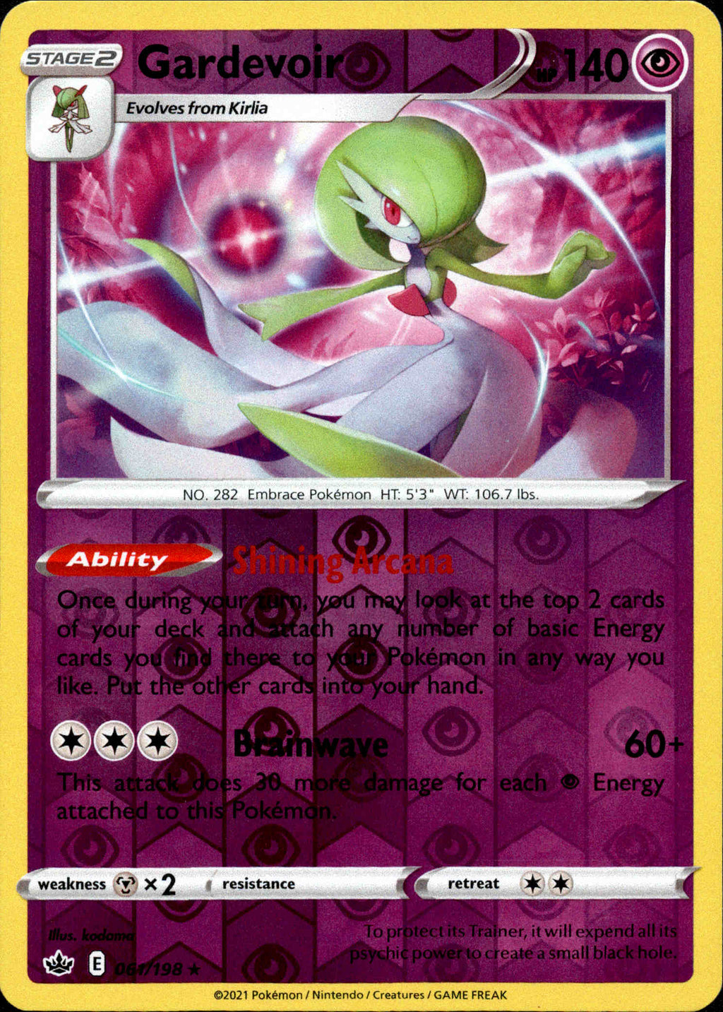 Gardevoir - 061/198 - Chilling Reign - Reverse Holo – Card Cavern Trading  Cards, LLC